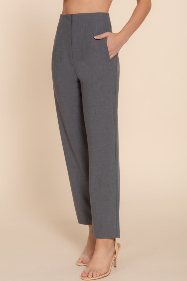 HIGH WAIST PINTUCK DETAIL LONG PANTS  - Image 3