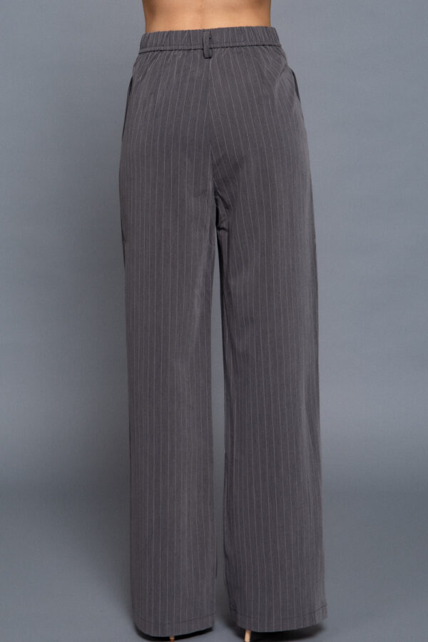 PIN STRIPE WOVEN STRAIGHT PANTS - Image 5