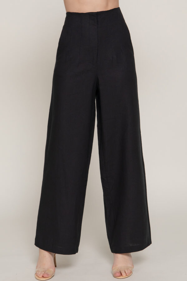 HIGH WAIST STRAIGHT LINEN PANTS - Image 11