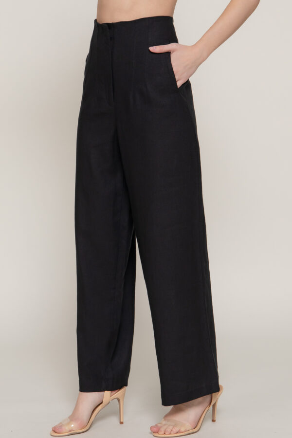 HIGH WAIST STRAIGHT LINEN PANTS - Image 10