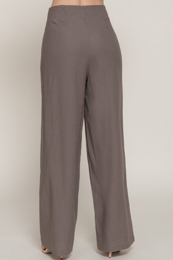 HIGH WAIST STRAIGHT LINEN PANTS - Image 15