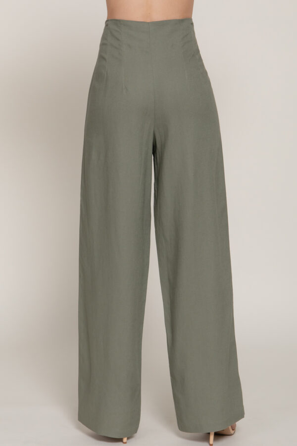 HIGH WAIST STRAIGHT LINEN PANTS - Image 6