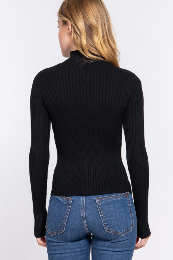 HIGH-NECK FITTED SWEATER - Image 5