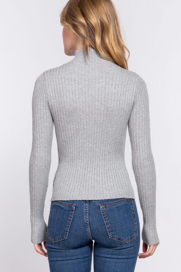 HIGH-NECK FITTED SWEATER - Image 2