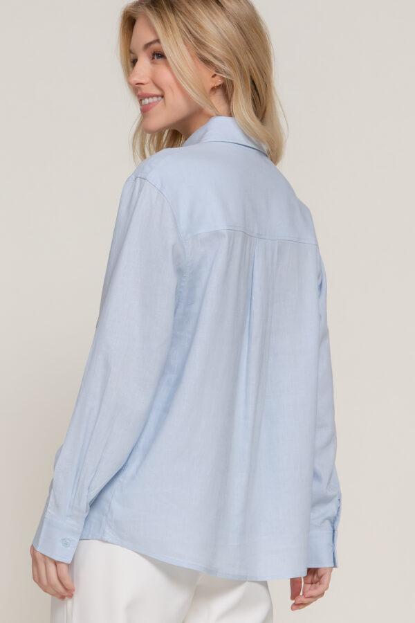 LONG SLEEVE LINEN BLEND SHIRT - Image 10