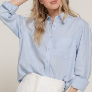 LONG SLEEVE LINEN BLEND SHIRT