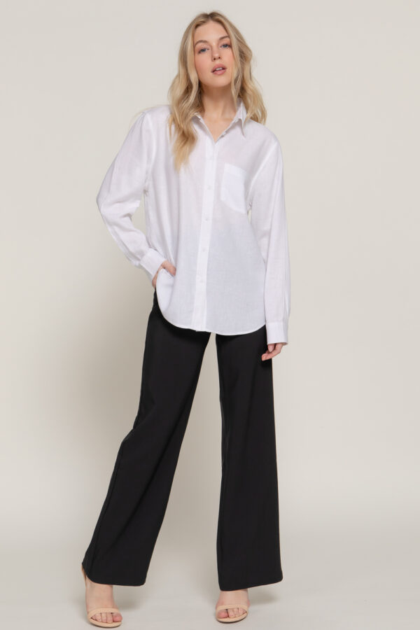LONG SLEEVE LINEN BLEND SHIRT - Image 19