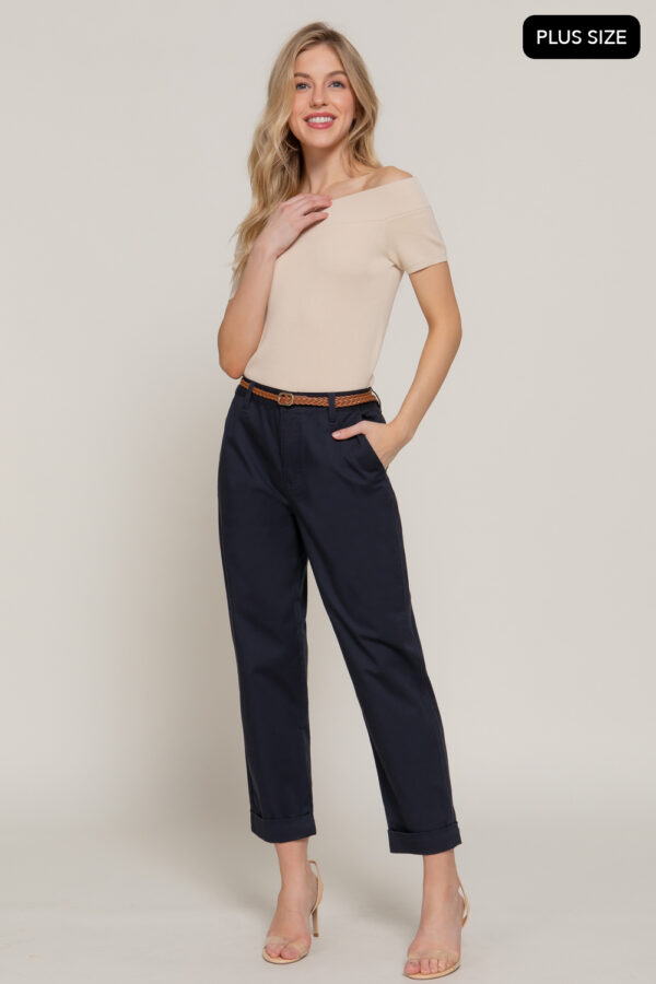 PANTS WITH BRAIDED BELT 