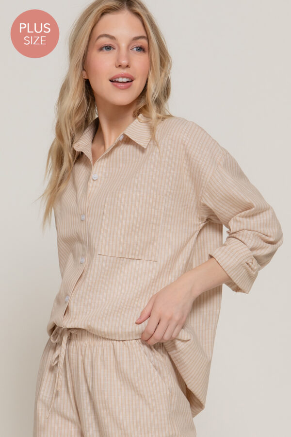 STRIPE GAUZE SHIRT - Image 7