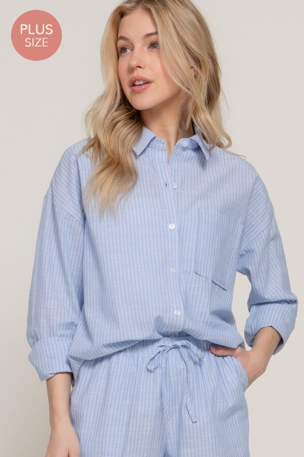 STRIPE GAUZE SHIRT - Image 2